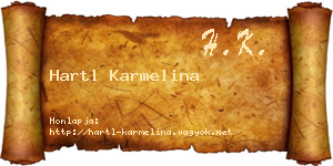 Hartl Karmelina névjegykártya